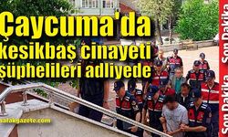 Çaycuma'da kesikbaş cinayetinde 11 şüpheliden 5'i adliyede