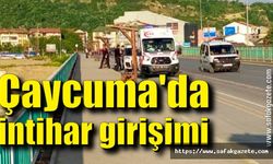 Çaycuma'da köprüde intihar girişimini polis engelledi