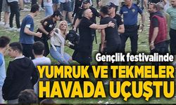 Gençlik festivalinde yumruk ve tekmeler havada uçuştu