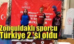 Zonguldaklı sporcu Türkiye 2.'si oldu