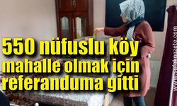 550 nüfuslu köy mahalle olmak için referanduma gitti