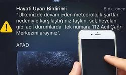 AFAD telefonlara "hayati uyarı kodu" gönderdi