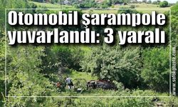 Kontrolden çıkan otomobil şarampole yuvarlandı: 3 yaralı