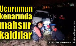 Uçurumun kenarında mahsur kaldılar