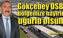 Vedat Öztürk: “Gökçebey OSB bölgemize hayırlı uğurlu olsun