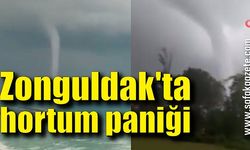 Zonguldak'ta hortum paniği! Kıyıya kadar gelen devasa hortum korkuttu