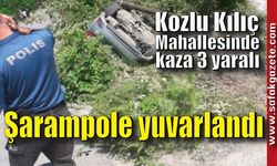 Zonguldak otomobil şarampole yuvarlandı! 3 yaralı