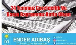 Adıbaş basın bayramını kutladı