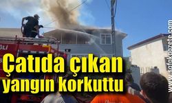 Çatıda çıkan yangın korkuttu