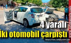 İki otomobil çarpıştı: 4 yaralı