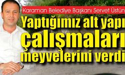 Karaman Belediyesinin çalışmaları seli engelledi