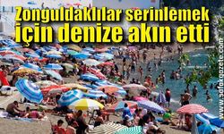 Zonguldaklılar serinlemek için denize akın etti