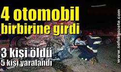 4 otomobil birbirine girdi: Ölü ve yaralılar var