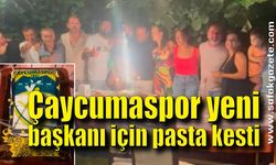 Çaycumaspor yeni başkanı için pasta kesti