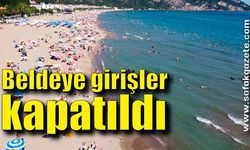 Sahil şeridi doldu taştı! Beldeye girişler kapatıldı