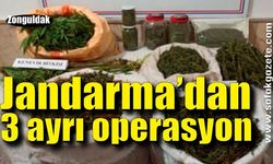 Jandarma’dan 3 ayrı operasyon: 1 tutuklu