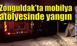 Zonguldak'ta mobilya atölyesinde yangın