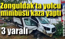 Zonguldak’ta yolcu minibüsü kaza yaptı: 3 yaralı