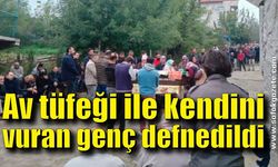 Av tüfeği ile kendini vuran genç defnedildi