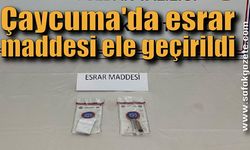 Çaycuma'da esrar maddesi ele geçirildi