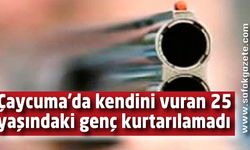 Çaycuma'da kendini vuran 25 yaşındaki genç kurtarılamadı