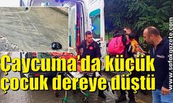 Çaycuma’da dereye düşen çocuk ekipleri alarma geçirdi