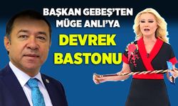 Başkan Gebeş’ten Müge Anlı’ya Devrek Bastonu
