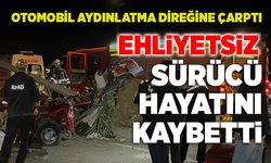 Kaza yapan ehliyetsiz sürücü hayatını kaybetti