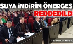 Suya indirim önergesi reddedildi