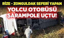 Yolcu otobüsü şarampole uçtu!