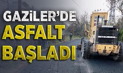 Gaziler'de asfalt başladı