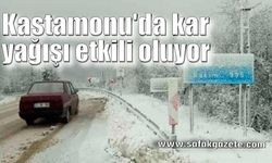 Kastamonu'da kar yağışı etkili oluyor