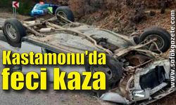 Kastamonu'da takla atan otomobildeki 5 kişi yaralandı