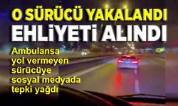 O sürücü yakalandı, ehliyetine el konuldu