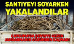 Şantiyeyi soyarken yakalandılar