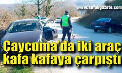 Çaycuma'da İki araç kafa kafaya çarpıştı: 3 yaralı