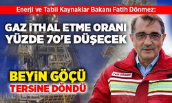 Gaz ithal etme oranı % 70'e düşecek