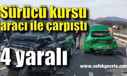 İki aracın karıştığı kazada 4 kişi yaralandı