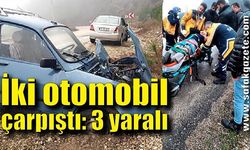 İki otomobil çarpıştı: 3 yaralı