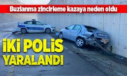 İki polis memuru yaralandı.