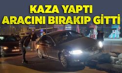 Kaza yaptı, aracını bırakıp gitti