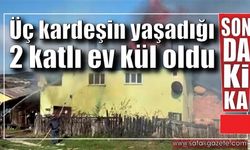  Karabük’te iki katlı ev alevlere teslim oldu