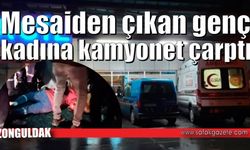 Mesaiden çıkan genç kadına kamyonet çarptı: 1 yaralı