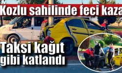 Ticari taksi kağıt gibi katlandı