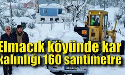 Bartın'da bin 60 rakımlı köyde kar kalınlığı 160 santimetreye ulaştı