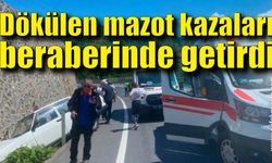 Yola dökülen mazot kazayı beraberinde getirdi: 1 yaralı