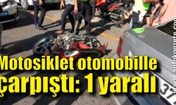 Zonguldak'ta motosiklet otomobille çarpıştı: 1 yaralı