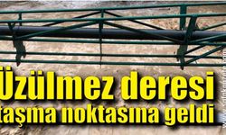 Üzülmez deresi taşma noktasına geldi