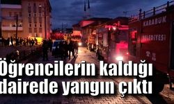 Öğrencilerin kaldığı dairede yangın çıktı