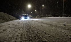 Zonguldak-Ankara Kara Yolu'nda kar yağışı etkili oldu